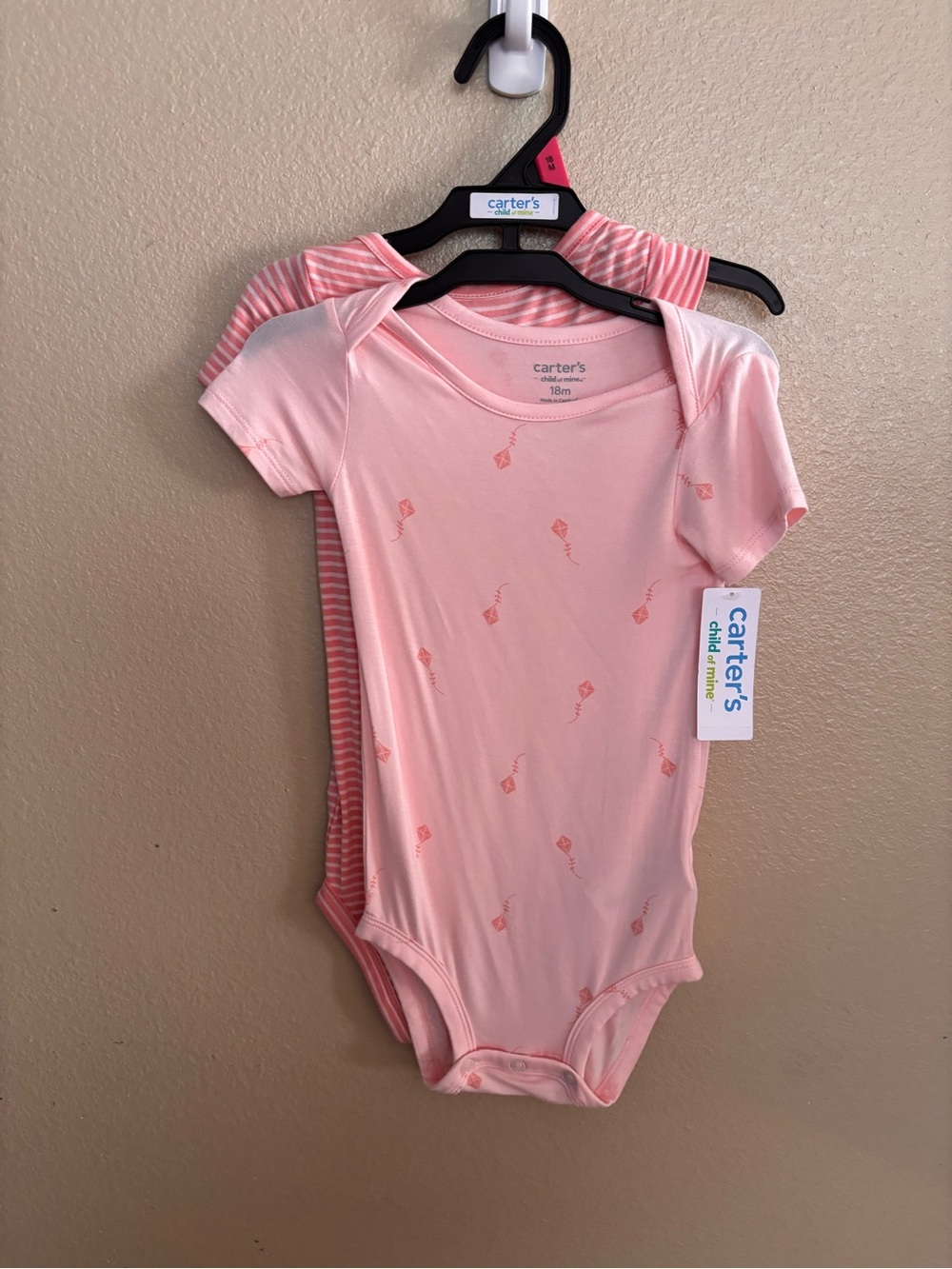 Carter's Pink Short-Sleeve Baby One-Piece Bodysuits - 2-Pack